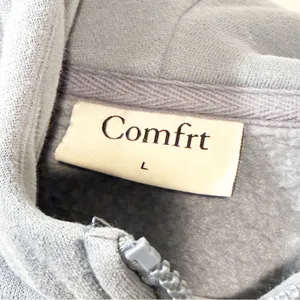 Comfrt Cloud Zip Heavyweight Hoodie Unisex Full Zip Sweatshirt Blue Size Large‎ thumbnail 3