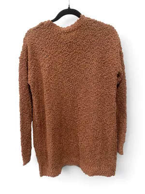 S Listicle Chunky Open-Front Cardigan in Dusty Rose thumbnail 3