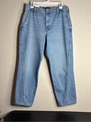 Banana Republic barrel high rise Jeans light wash size 30 thumbnail 1