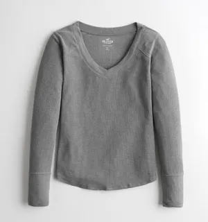 Hollister Gray Long Sleeve Shirt thumbnail 1