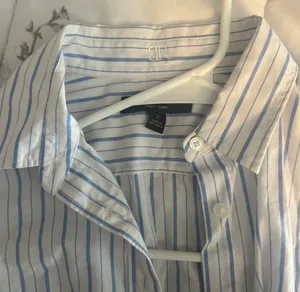 Banana Republic Blue and White Striped Riley Shirt thumbnail 4