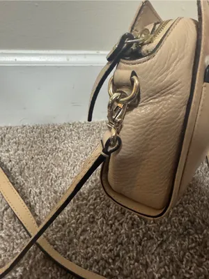 kate spade Tan Leather Crossbody with Black Zip Accents thumbnail 5
