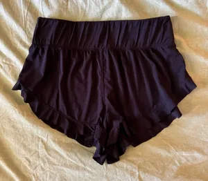 Black Free People Ruffle Hem shorts thumbnail 1