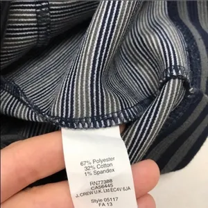 Madewell Ridgestripe Striped Stretch Knit Blue Grey Pencil Skirt S thumbnail 7