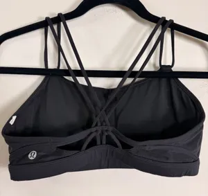 Lululemon Free To Be Wild Sports Bra Black Strappy Yoga Gym Size 8 thumbnail 1