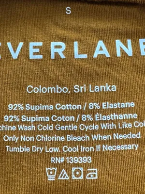 Everlane mustard tapenade Short Sleeve crewneck bodysuit, size S Supima cotton thumbnail 5