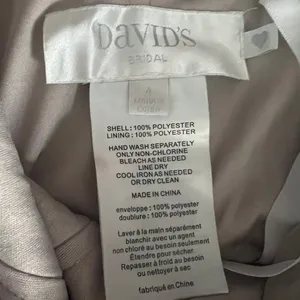 David's Bridal One Shoulder Strap Beige Maxi Dress Size 4 thumbnail 3
