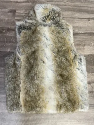 Weatherproof Reversible Faux Fur Vest Brown Beige Size M thumbnail 5
