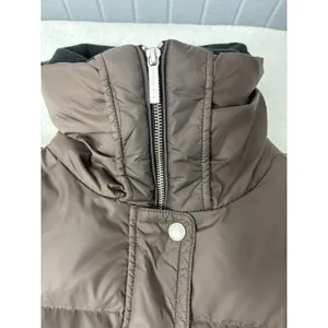 Michael Kors Womens‎ Brown Quilted Puffer Jacket Funnel Neck Winter Coat Medium thumbnail 5