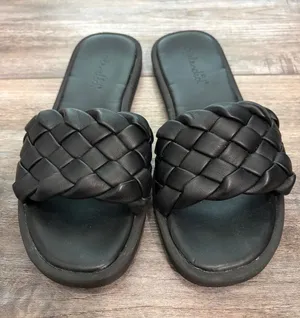 Splendid Black Paige Woven Slide Sandals 7.5 thumbnail 1