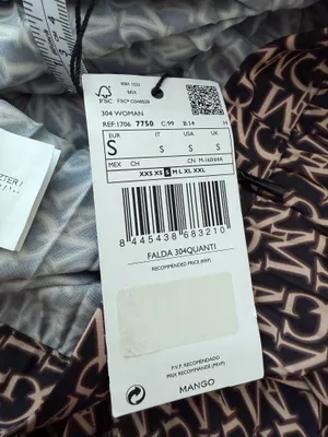 NWT MANGO Woman’s Maxi Monogram Pleated Skirt, Sz S thumbnail 10