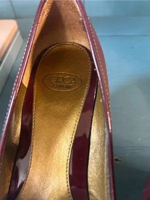 Circa by Joan David Women’s Pointed Leather Loafers w/Gold Bit Burgundy | Size 7 thumbnail 9