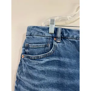 American Eagle High‎ Rise Denim Shorts Frayed Hem Blue Jean Shorts Size 12 thumbnail 6