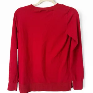 LOFT Red Penguin Love Sweater Women’s Size Medium thumbnail 2