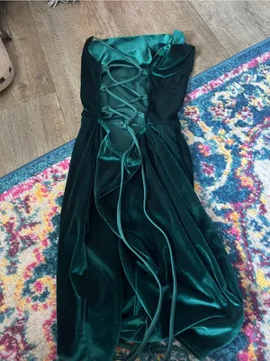 Lucy In the sky Green Velvet Mini Dress Size XSmall thumbnail 7