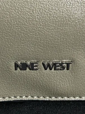Nine West Olive Green Leather Multi-Pocket Satchel Shoulder Bag Handbag Purse thumbnail 5