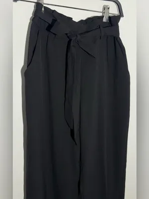 H&M Black Pleated Dress Pants thumbnail 4
