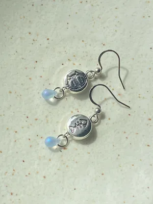 Handmade cat & fish teardrop dangle earrings 🐈🐟 thumbnail 5