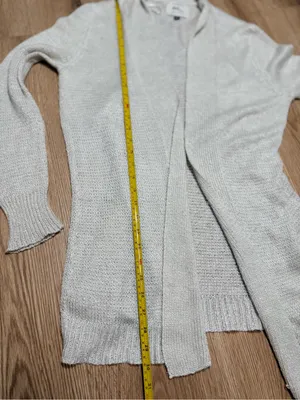 Open Front Long Cardigan Cream Ivory Knit Duster Sweater Cotton On L thumbnail 5