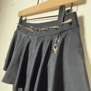 Dolls Kill x Widow Women Skirt Large Black Spiked Studded O-Ring Skater Skirt thumbnail 4