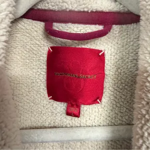 Victorias Secret VS Womens Sz L Robe Plush Fleece Pockets Tie Waist VTG Y2K thumbnail 6