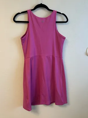 GAP Hot Pink Sleeveless V-Neck Mini Athletic Dress thumbnail 3