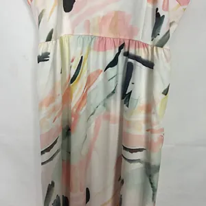 Womens Babydoll Maxi Dress Medium Painter Artsy Floral Beachy Vacation Travel thumbnail 5