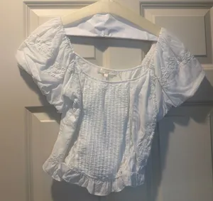 Love Shack Fancy White Poplin Top thumbnail 1