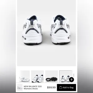 New Balance White and Gray Women's Shoes thumbnail 3