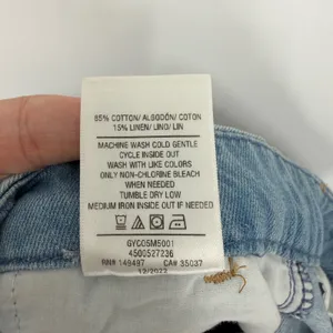 Joe's Jeans The Petra Blossom Wide Leg‎ Cargo Jeans Size 26 Cotton Linen thumbnail 6