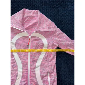 Lululemon Define Jacket Thumbholes Full Zip Athletic Pink White Size 4 thumbnail 5