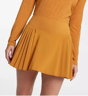 Calia Women's 14" Side Pleat Court Skort in Golden Warmth size XL NWT thumbnail 1
