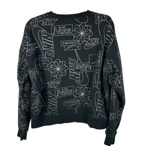 Nike Icon Clash Fleece Sweatshirt All over logo‎ Black L Athletic Workout thumbnail 3