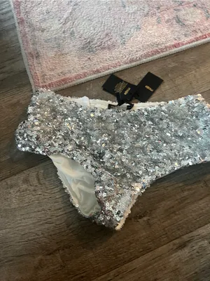 NWT Maje Silver Tutterfly Sequin Culotte Hipster Shorts thumbnail 16