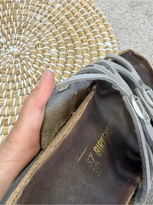 Birkenstock Women’s Granada Nubuck Leather Sandals in Metallic Silver 37/US 6.5 thumbnail 14