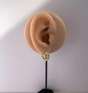 17mm Small Hoop Earrings for Women Yellow Gold Color thumbnail 5