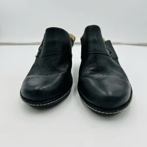 SOFFT Clog Mule 3" Heels Womens 9M Black Pebble Leather Slip On thumbnail 2