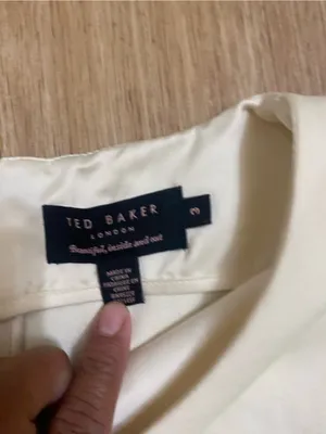 Ted Baker Cream Peplum Pencil Dress thumbnail 4