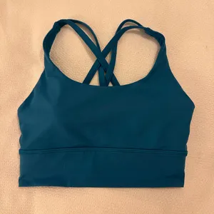 Lululemon Athletica Teal Cross-Back Sports Bra thumbnail 1