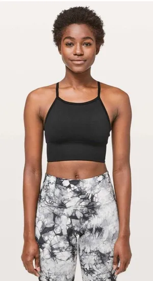 Lululemon Ebb To Street Bra Size‎ 4 Black Long Line thumbnail 1
