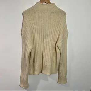 Stitch Fix KUT From The Kloth Leona Ribbed Mock Neck Chunky Sweater Ivory‎ XL thumbnail 4