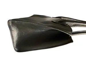 Vintage Wilsons Leather Black Shoulder Bag Magnetic Front Pocket Double Handles thumbnail 4