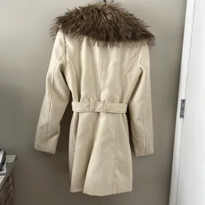 🧥Guess Wool Faux Fur-Trim Coat🧥~med thumbnail 3