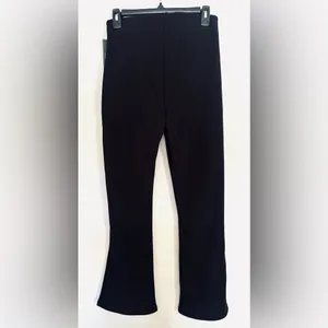 C-Mode Black Flared Pants Leggings‎ Women’s Sz Medium Warm Inside thumbnail 2
