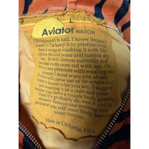 Aviator Nation Classic Velvet Relaxed Zip Hoodie‎ Tiger Print Size Large thumbnail 11