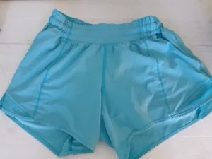 Lululemon Turquoise Hotty Hot High-Rise Shorts thumbnail 2