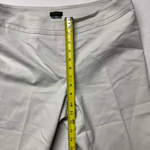 Ann Taylor Woman's Curvy Wide Leg Pant Size 8 Ivory Stretch High Rise thumbnail 4