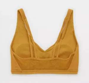 OFFLINE By Aerie Ribbed Plunge Sports Bra in Honey Size M New thumbnail 2