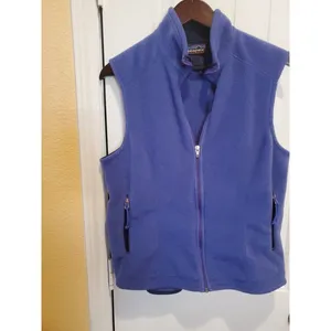 Patagonia Synchilla Vest Women’s LARGE PURPLE Full Zip Sleeveless Coat Outdoor thumbnail 5
