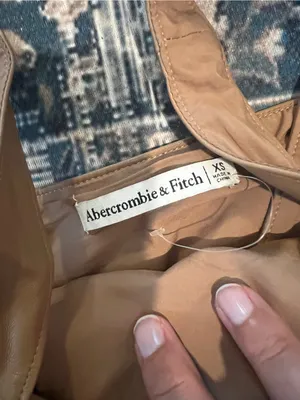 Abercrombie Brown Faux-Leather Corset Tank Top - Women thumbnail 10